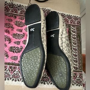 Calvin Klein Snakeskin Flats, Like New